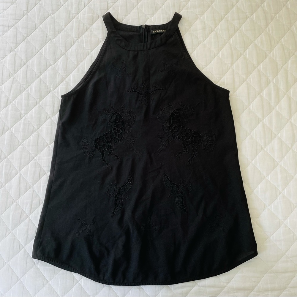 Kiwi Tucker Cutout Unicorn Top